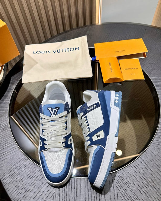 The Louis Vuitton LV Trainer Blue White