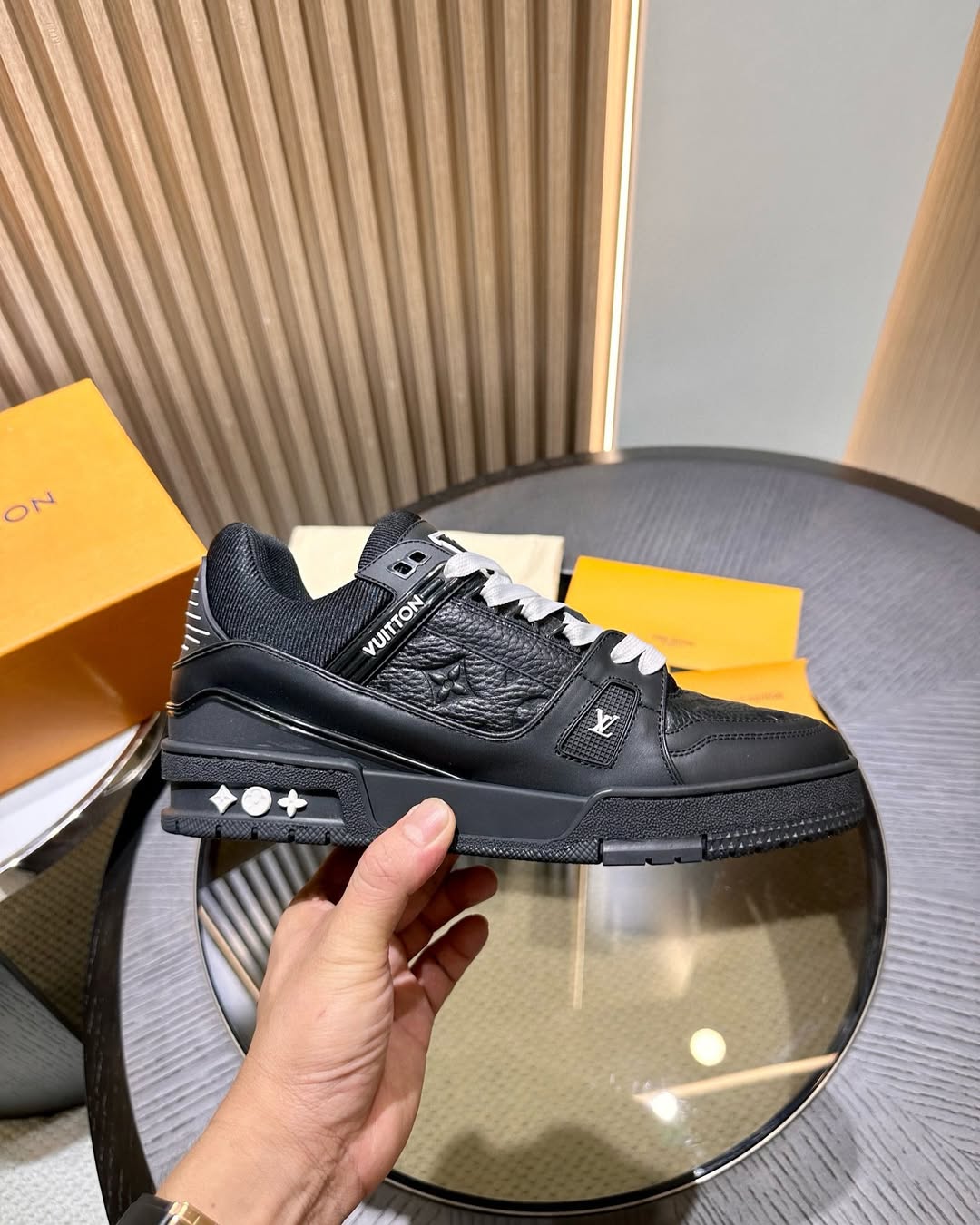 The Louis Vuitton LV Trainer Black