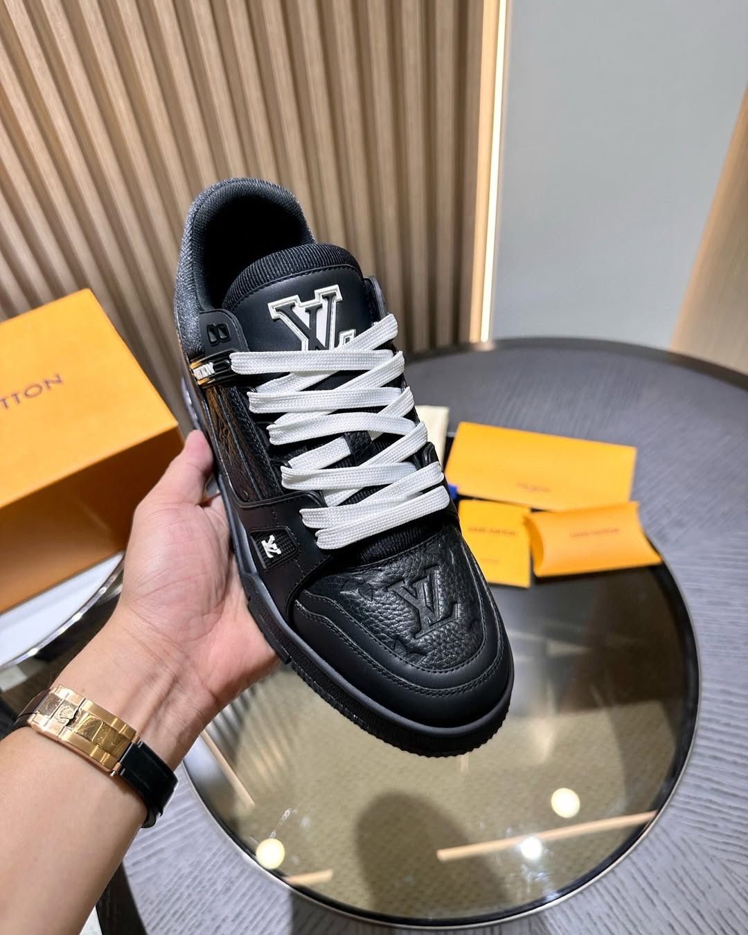 The Louis Vuitton LV Trainer Black